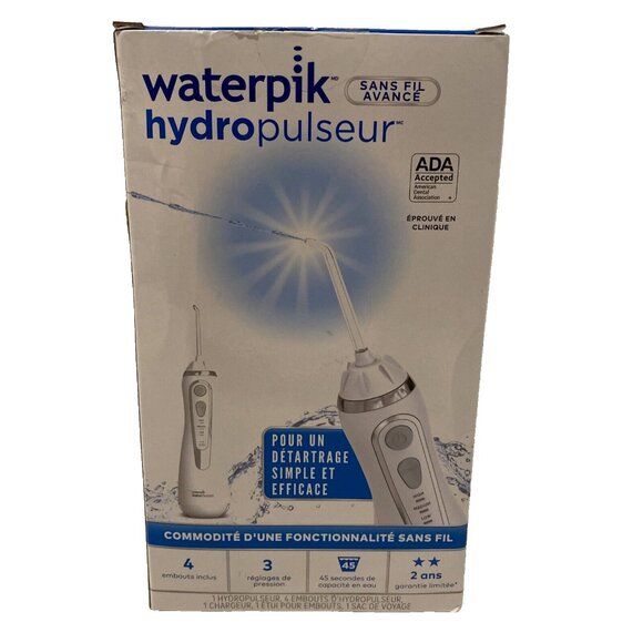 Waterpik Cordless Advanced Water Flosser 3 Pressure Settings White WP-560CD - Picture 2 of 6